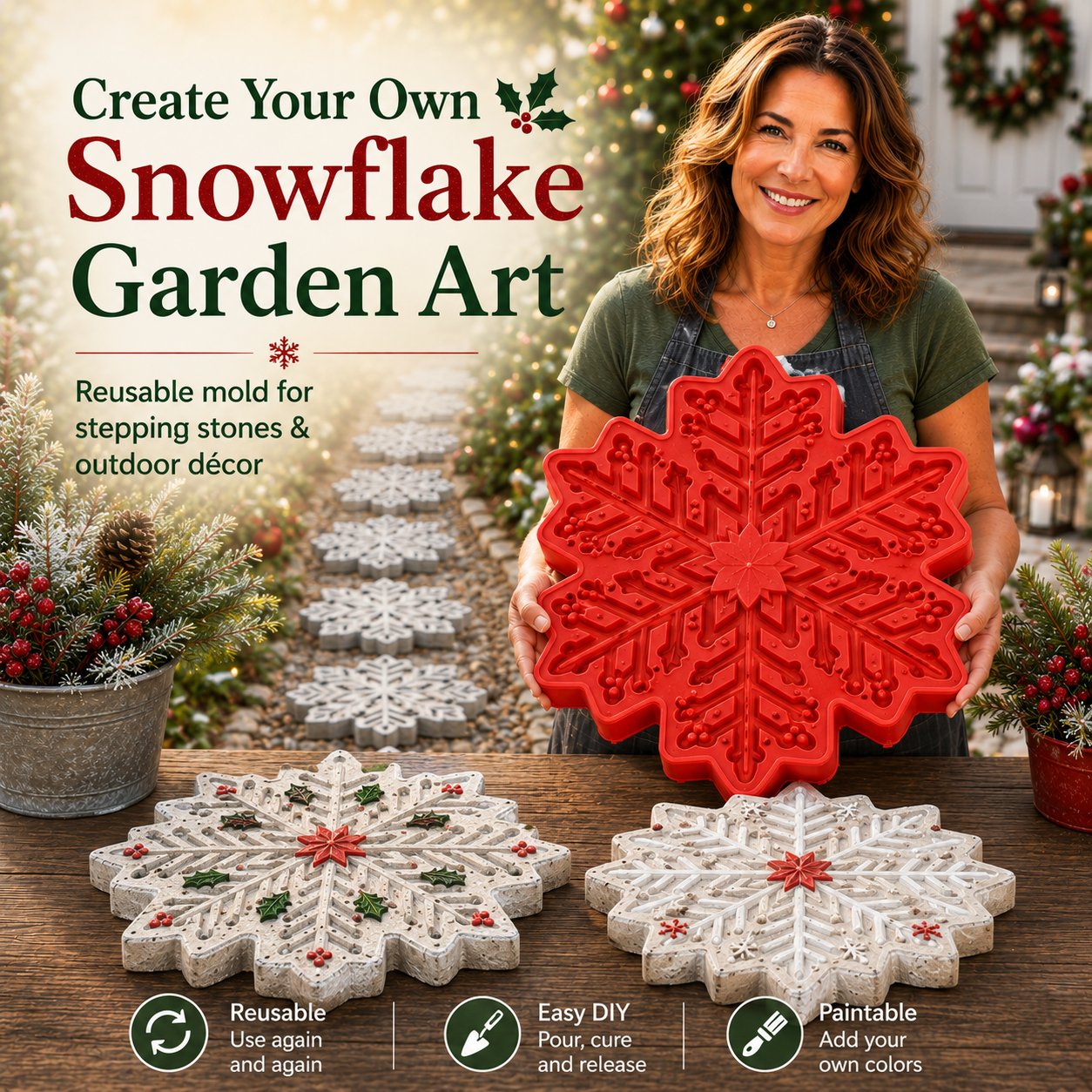 ๐ฅ LAST DAY 49% OFF - ๐ป Reusable Sunflower Stepping Stone Mold