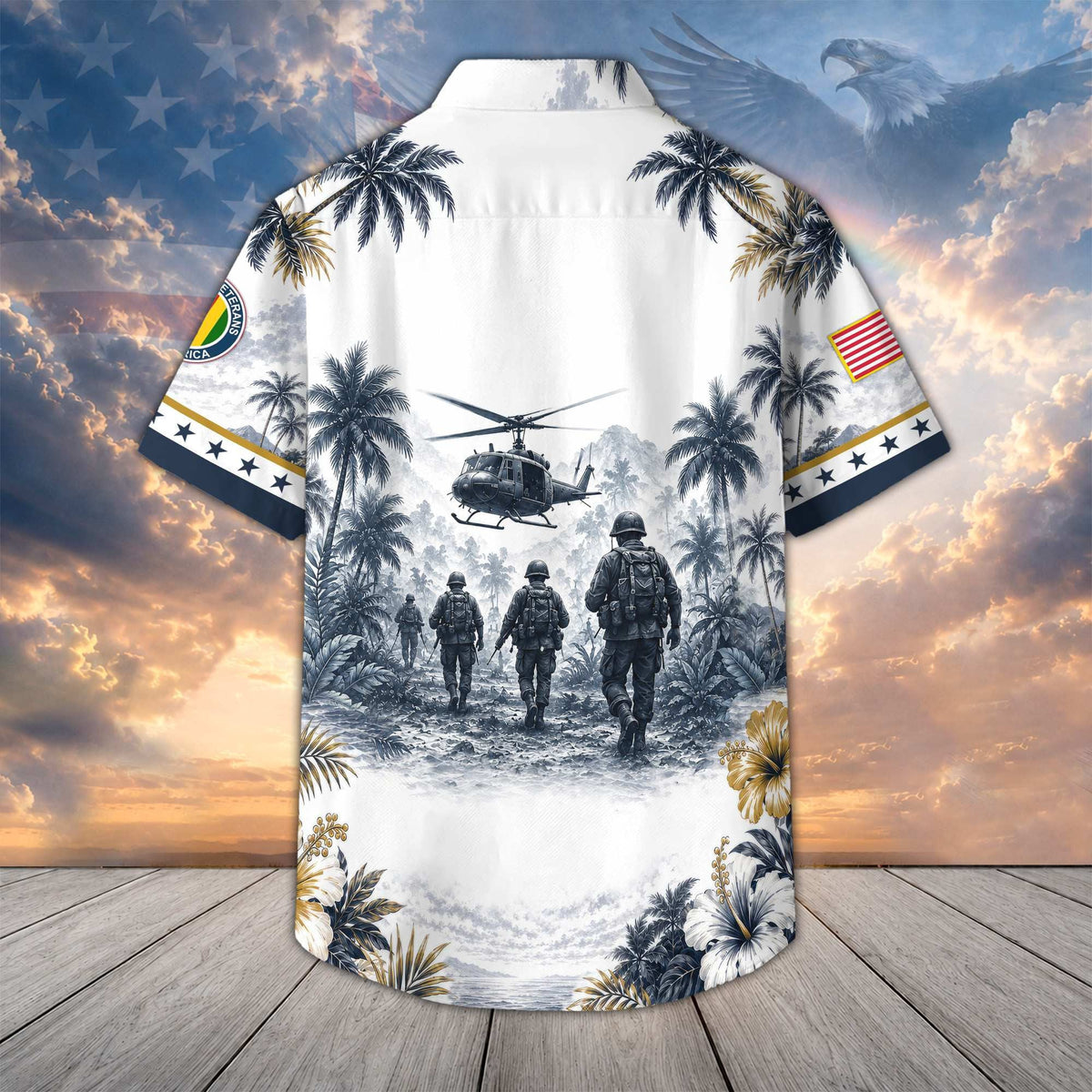 Premium US Veterans Hawaiian Shirt DPVC290701, Gifts For US Veterans, Gifts For Father's Day, Veterans Day.