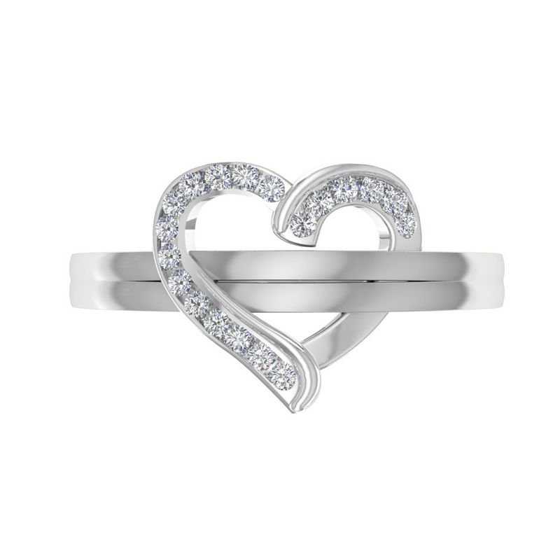 1-7 Names & Birthstones Heart Ring