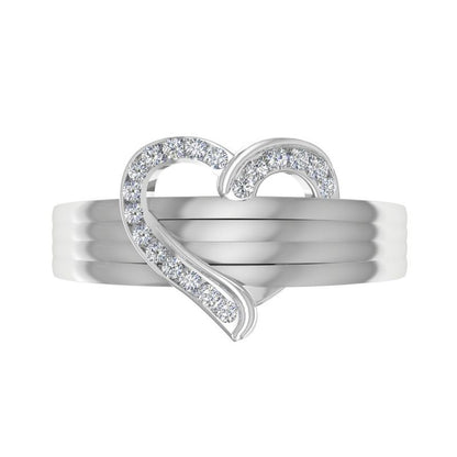 1-7 Names & Birthstones Heart Ring