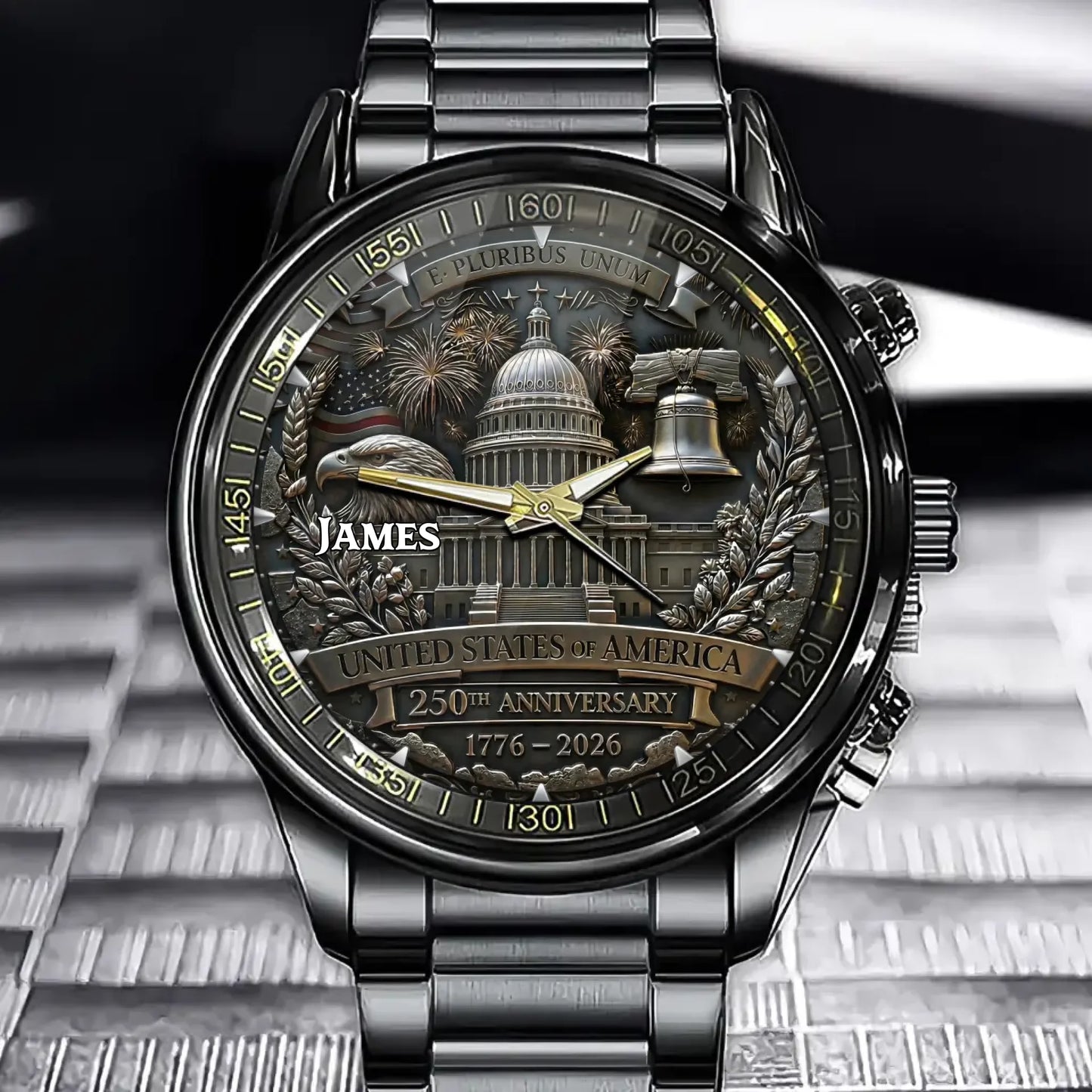 Personalized 250th Anniversary Of The Founding Of The United States Watch—Created For Patriots