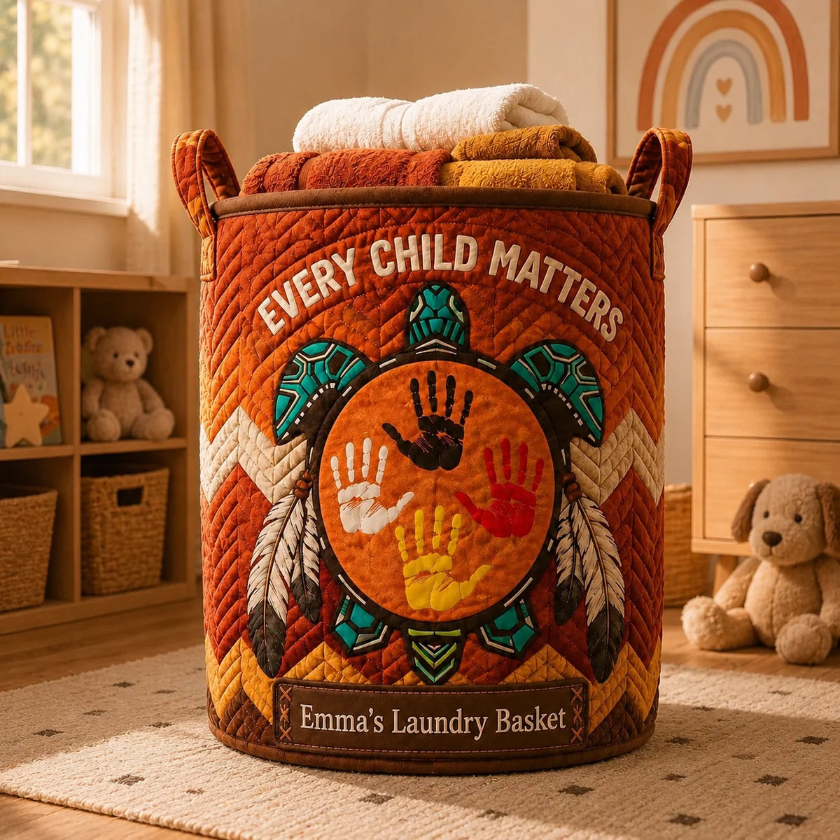 Custom Every Child Matters Laundry Basket - Personalized Gifts For Kids & Families - Every Little Hand Matters