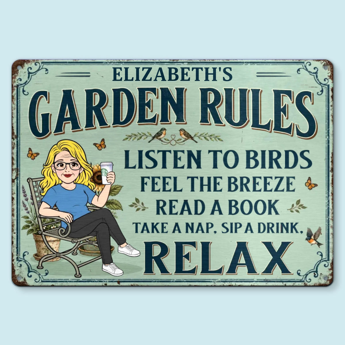 Custom Home Decor Metal Sign - Personalized  Birthday Garden Gifts For Gardeners - In My Garden Era
